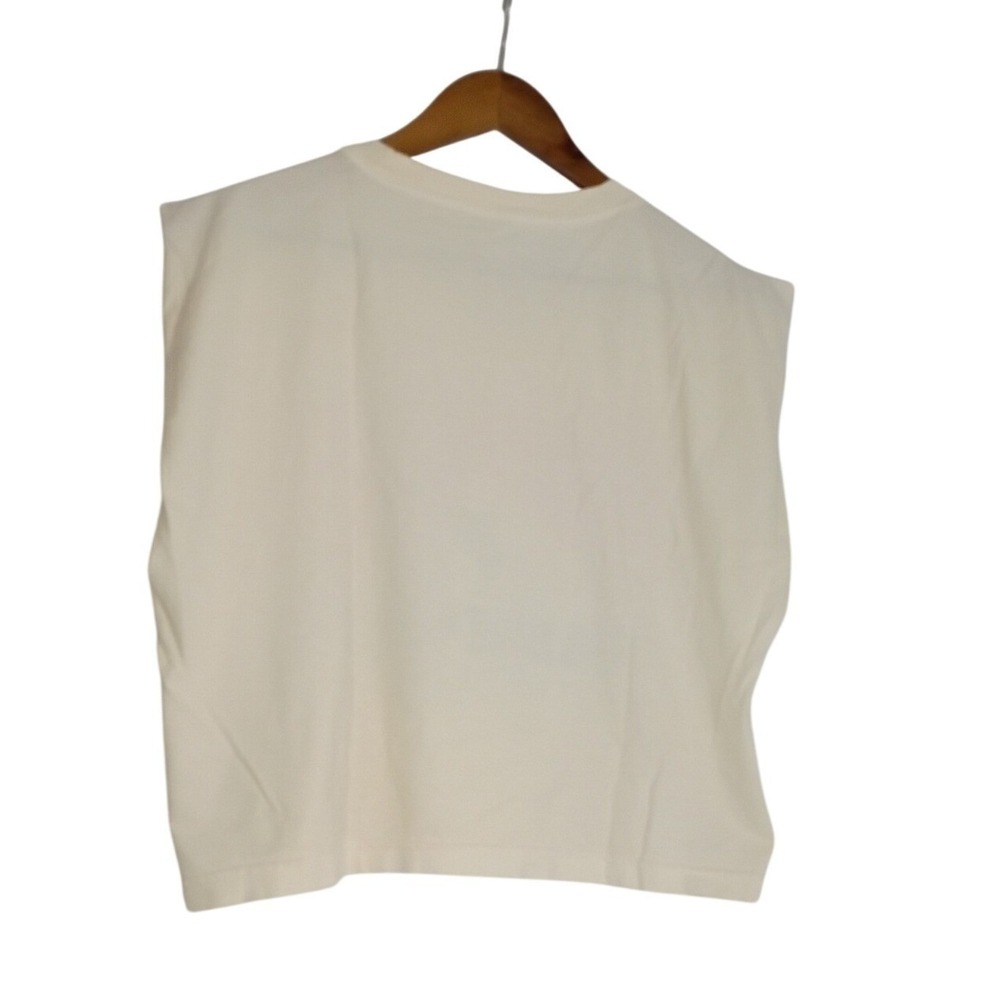 Vintage Nashville TN Golden Rose Crop Muscle Tee - Marlboro Style Cream S/M - Picture 3 of 9